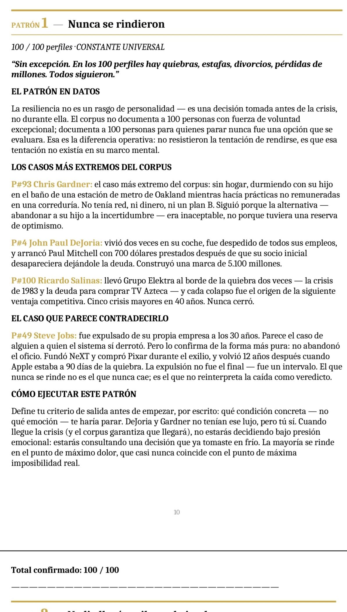 Patrón 1 de Mentes Millonarias