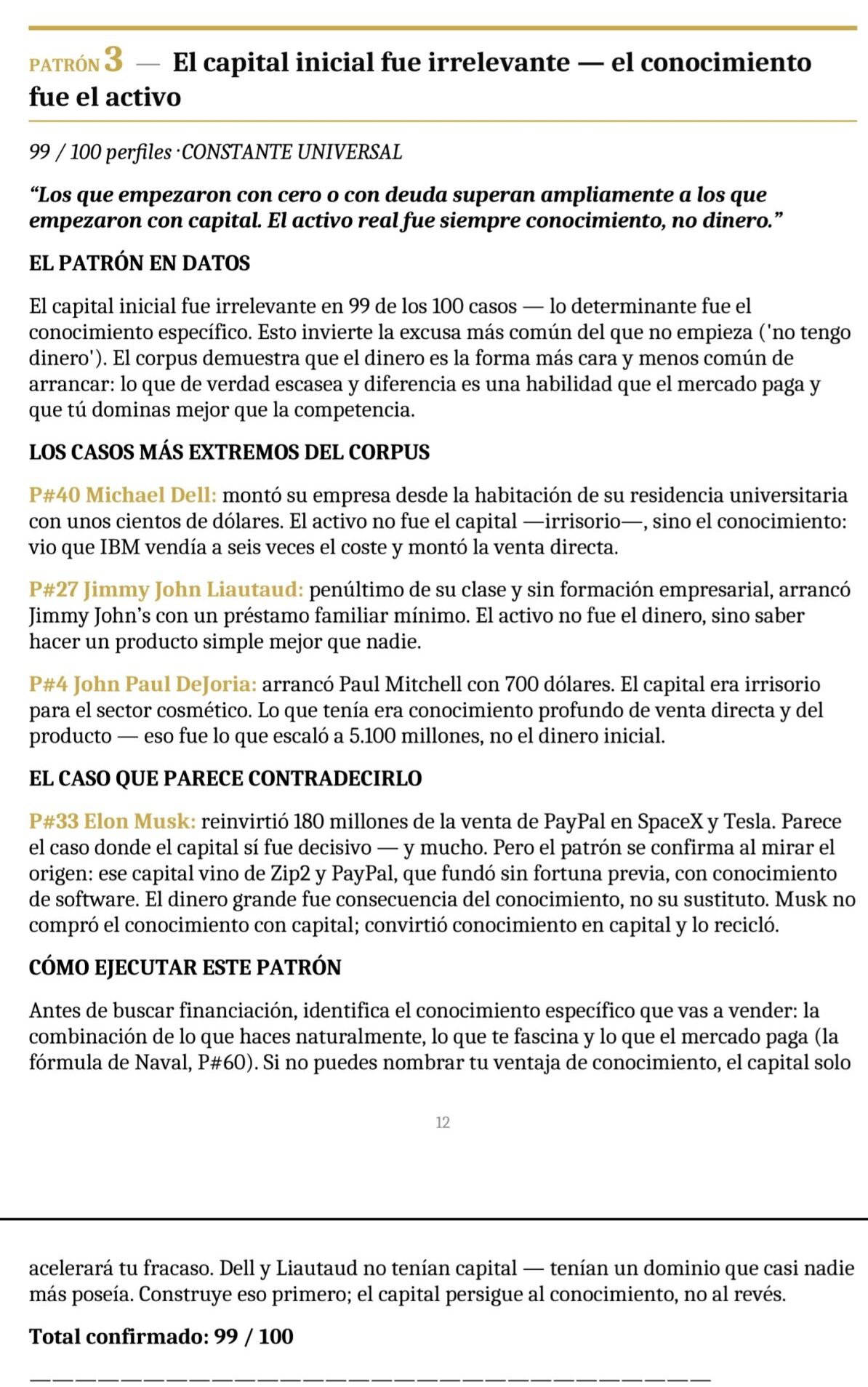 Patrón 3 de Mentes Millonarias